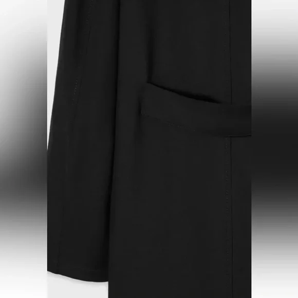 ZARA STEVEN MEISEL Shirt Dress Lightweight Coat Trench Jacket Black Size XS NWT - Picture 9 of 16